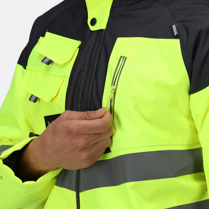 Regatta TRA340 Medium  M  Hi-Vis Waterproof Hooded Work Jacket pro  Gold