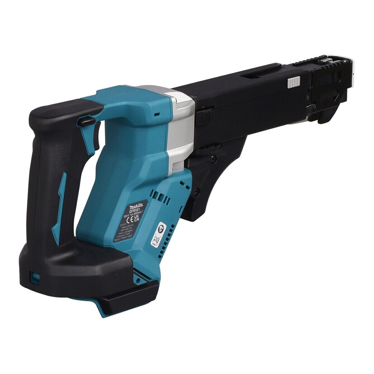 Makita Auto-Feed DFR551Z 18V rear angle blade