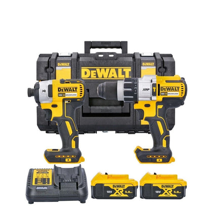 DeWalt DCK276P2 18V Combi Drill   Impact Driver With 2 x 5Ah Batteries Charger Gold