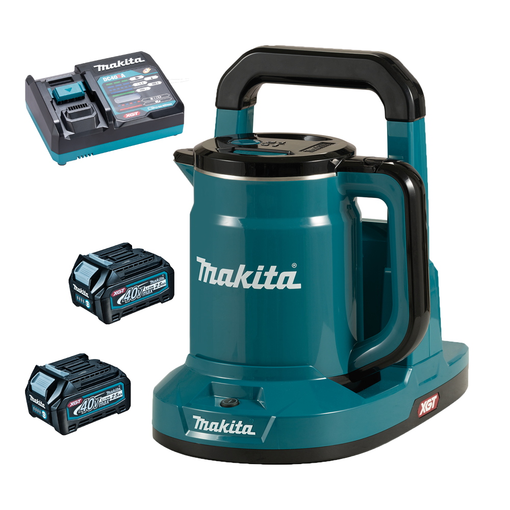 Makita KT001GD201 40v Kettle Max XGT   2x2 5Ah  and charger  Gold