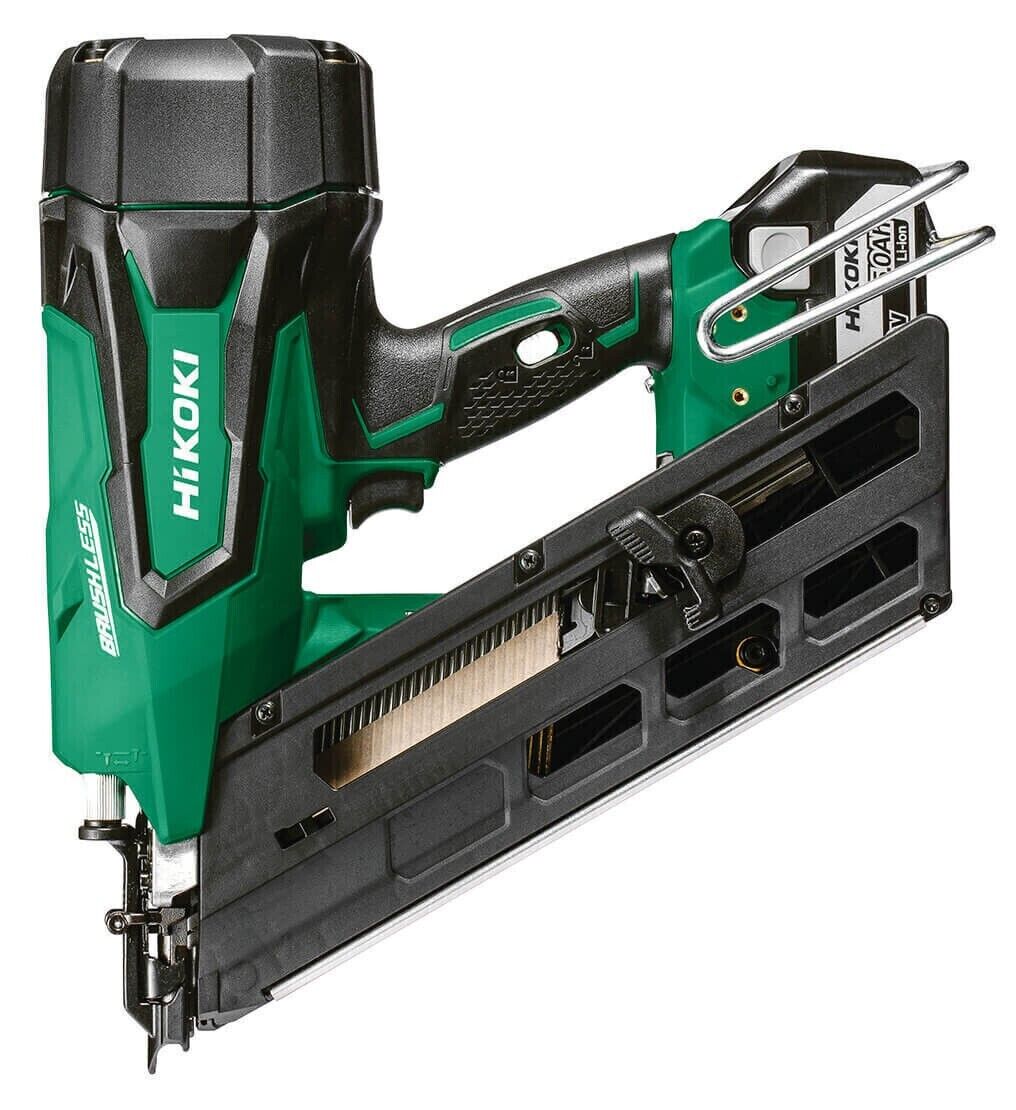 HiKOKI Nail Gun 1st fix NR1890DCJPZ 18V 2x5Ah with battery view