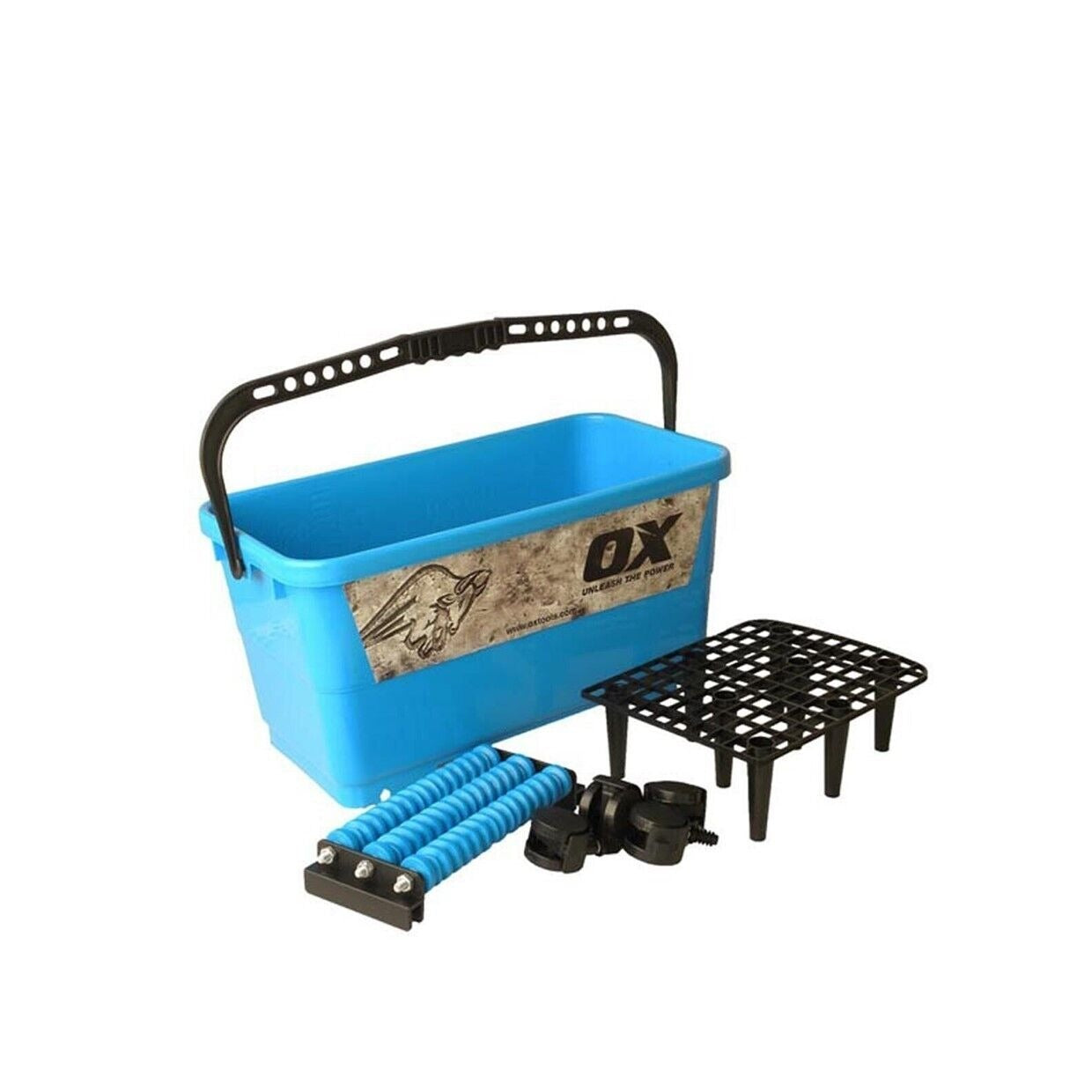 Ox Tile Wash Kit OX-T140424 Trade 24ltrs 3 Rollers and Wheels Tools  Silver