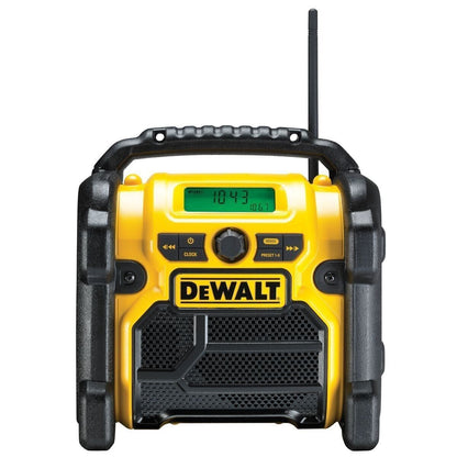 DeWalt DCR020 Cordless 10 8 14 4 18V XR DAB  Compact Jobsite Radio Body  Silver