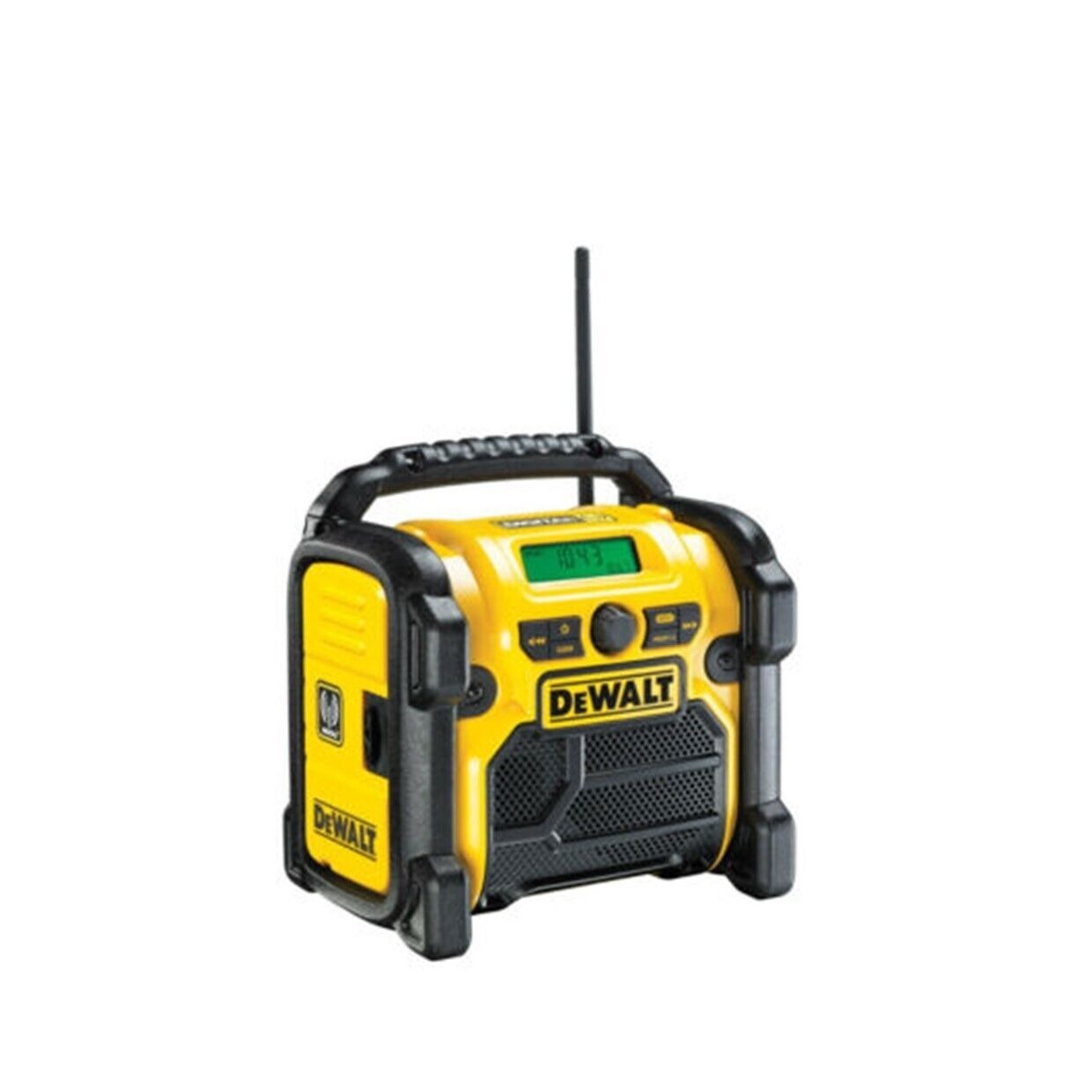 DeWalt DCR020 Cordless 10 8 14 4 18V XR DAB  Compact Jobsite Radio Body  Silver