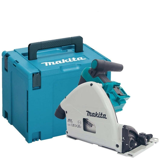 Makita Plunge Saw DSP600ZJ 18Vx2 165mm Circular 18v Body only in Case   Gold