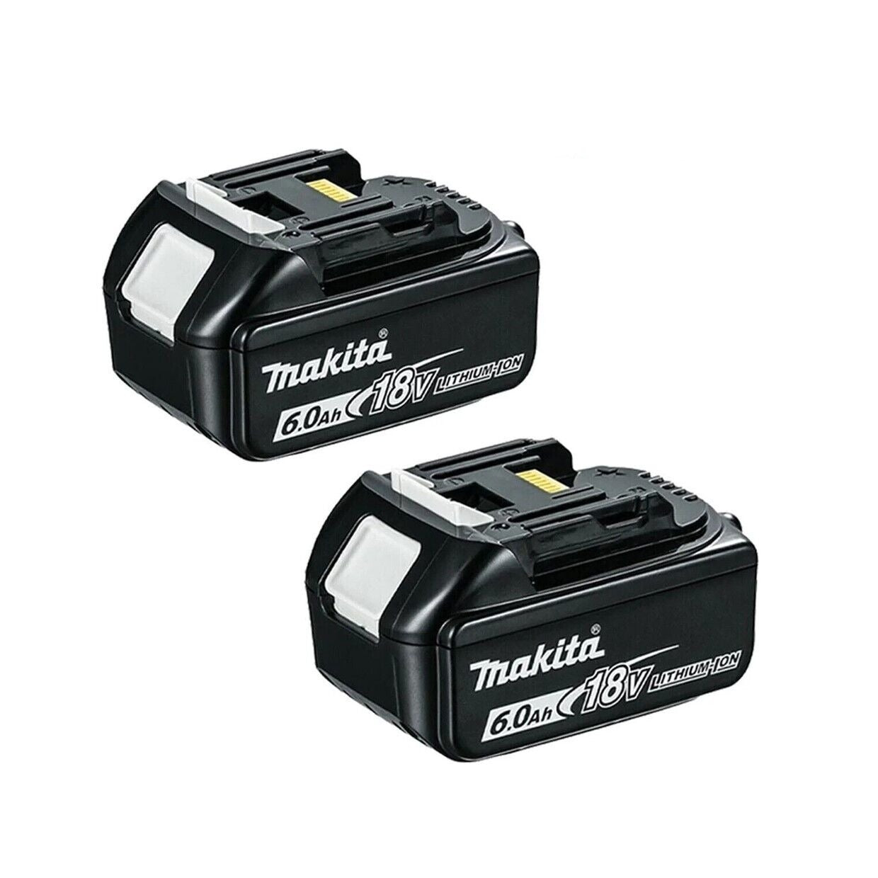 Makita Twin Pack Genuine BL1860B 18V 6 0Ah Li-Ion Battery  Gold