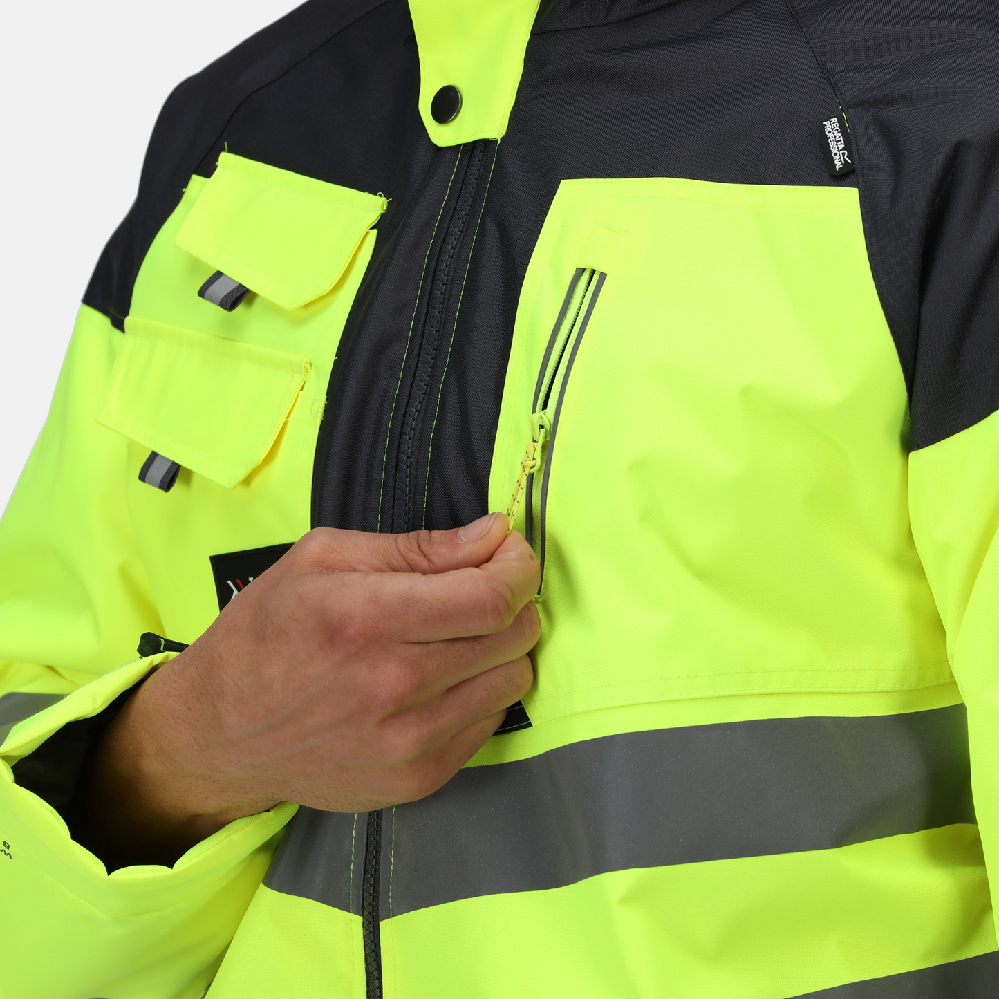 Regatta TRA340 Large  L  Hi-Vis Waterproof Hooded Work Jacket professional  Gold