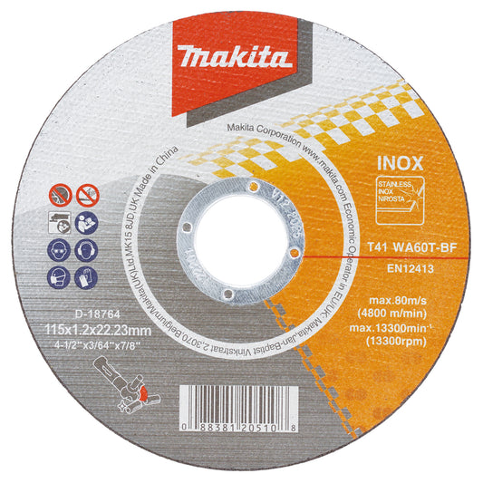 Makita 115mm Metal cutting discs blade (10) tin Silver