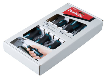 Makita E-10528 screwdriver set 6pc Silver