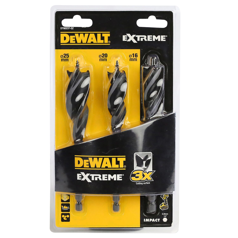 Dewalt extreme wood bit set x3