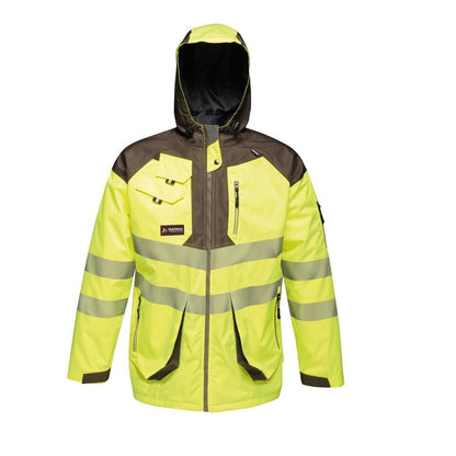 Regatta TRA340 Large  L  Hi-Vis Waterproof Hooded Work Jacket professional  Gold