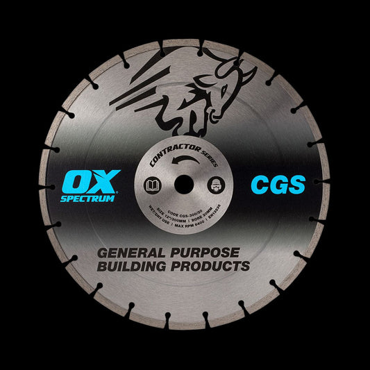 ox Diamond Blade 230mm 22mm bore CGS-230/22 Bronze