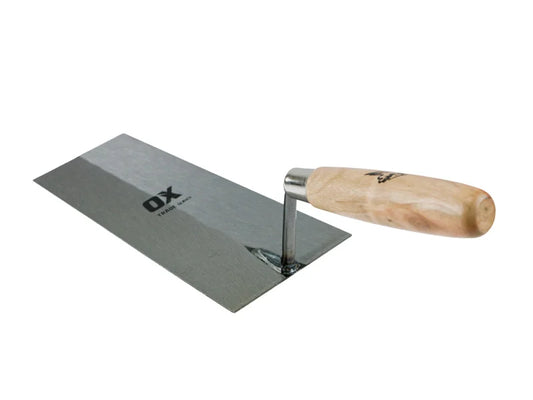 OX TRADE BUCKET TROWEL - WOODEN HANDLE 7" / 180MM OX-T017618 Bronze