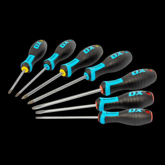 ox Screwdriver set 7 piece OX-P363107 Silver