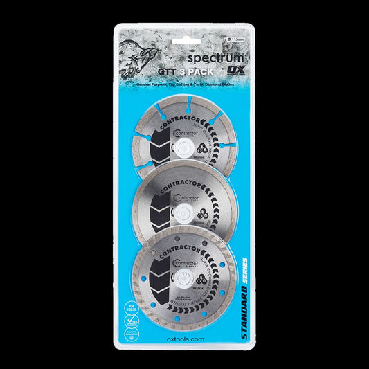 OX Diamond blades (3) X3-GTT-115/22 Silver